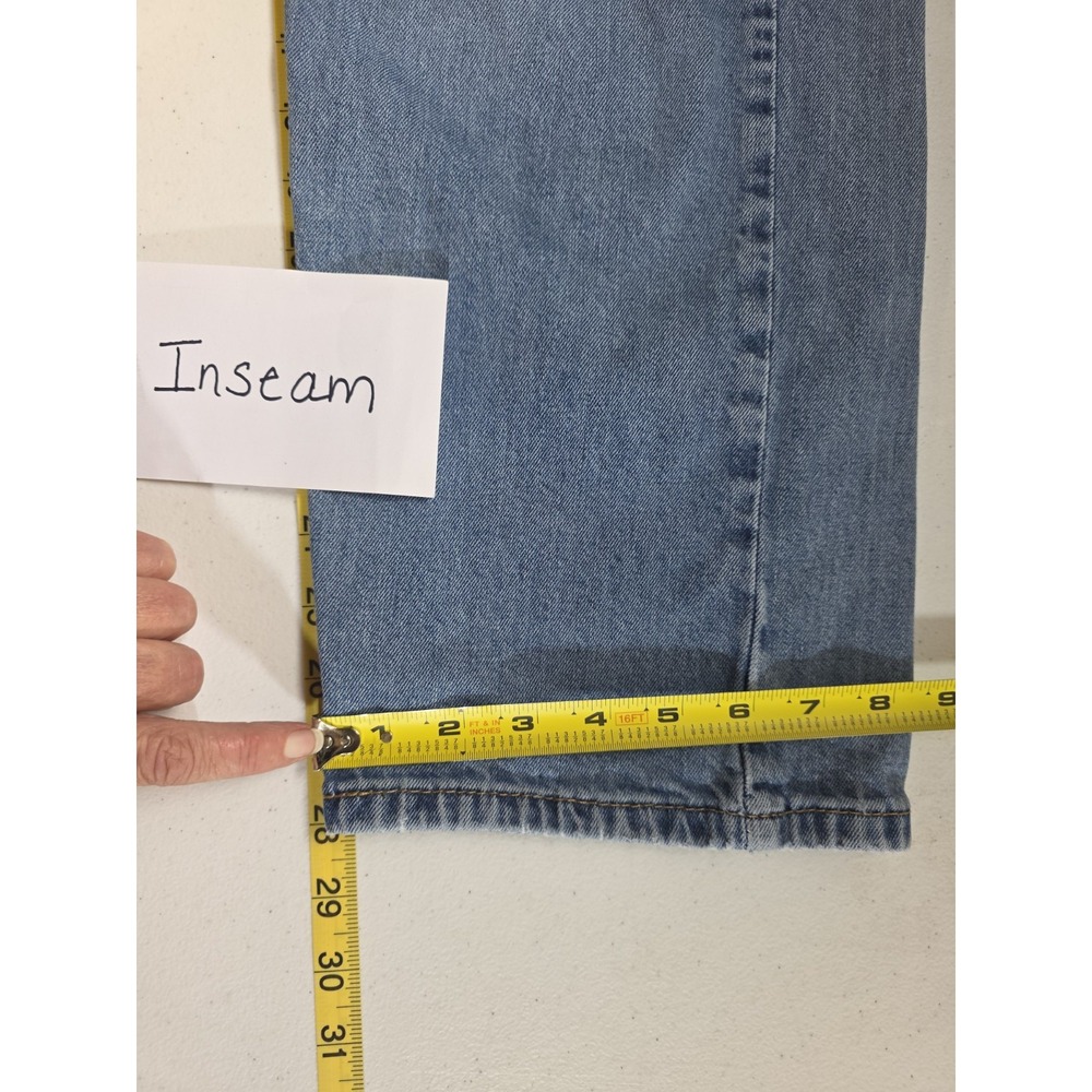 Levis Mens 40x30 505 Straight Leg Blue Denim Jeans Regular Fit Classic Essential - Picture 6 of 11